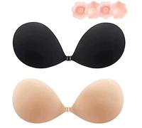 Lnmyic Soutien-gorge invisible pour adhésif, bonnets adhésifs, push-up, réutilisable en silicone, collant, soutien-gorge respirant et sans bretelles