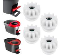 Lnngub Lot de 4 pièces de rechange Spin Mop en plastique Spin Mop - Roulement d'embrayage - Pignon de rechange de 2,5 cm - Pour O-Cedar/Vileda Easywring RinseClean (blanc)