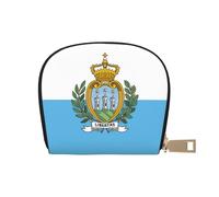 LNNIUK Portefeuille imprimé drapeau de Saint-Marin pour cartes de crédit et cartes de visite pour homme et femme, taille compacte pour adultes, blanc, One Size