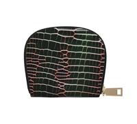 LNNIUK Portefeuille imprimé peau de crocodile pour cartes de crédit et cartes de visite pour homme et femme, taille compacte pour adultes, blanc, One Size
