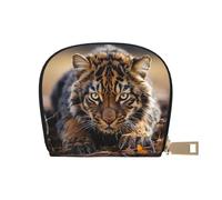 LNNIUK Portefeuille imprimé tigre pour cartes de crédit et cartes de visite pour homme et femme, taille compacte pour adultes, blanc, One Size