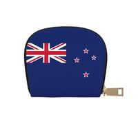 LNNIUK Portefeuille pour cartes de crédit et cartes de visite Motif drapeau de la Nouvelle-Zélande Pour homme et femme Taille compacte pour adultes, blanc, One Size