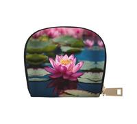 LNNIUK Spirit of the Lotus Portefeuille pour cartes de crédit et cartes de visite pour homme et femme Taille compacte pour adultes, blanc, One Size