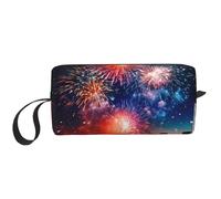 LNNIUK Trousse de toilette de voyage avec impression 3D en forme de feu d'artifice et d'explosion, trousse de maquillage de voyage, sacs cosmétiques avec fermeture éclair