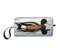 LNNIUK Trousse de toilette de voyage avec imprimé canard domestique, sac de maquillage, sacs cosmétiques de voyage, sacs de maquillage cosmétiques avec fermeture éclair