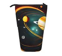LNNIUK Trousse télescopique avec système solaire Jupiter Saturne - Pour crayons et stylos