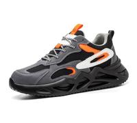 LNNLOO Chaussures De Sécurité D'été (35-47), Baskets À Embout en Acier, Chaussures De Protection Respirantes, Antidérapantes + Respirantes + Corps De Chaussure Léger,40,A