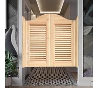LNNNW Portes demi-taille en bois massif for cuisine intérieure, portes doubles battantes for café qui s'ouvrent dans les deux sens, tailles personnalisées disponibles pour intérieur(120x90cm(WxH))