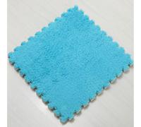 LNNNW Tapis Puzzle Rembourré Tapis carré imbriqué de 9 pièces, tapis de sol en peluche en mousse douce et moelleuse, tapis puzzle for chambre à coucher, salle de yoga Pliable et Portable(Dark Blue)