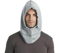 LNNNW Tissu Faraday Casque de protection EMF, capuchon de protection EMF en tissu argenté, taille réglable, confortable et respirant pour les projets DIY(Gray)
