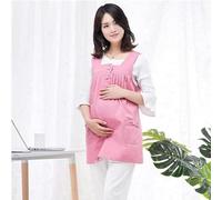 LNNNW Tissu Faraday Vêtements de maternité de radioprotection, robe gilet de radioprotection, bavoir ventral gratuit, vêtements de maternité pour les projets DIY(Pink,XX-Large)