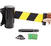 LNNW Ceinture de barrière rétractable 2/3/5M ruban de contrôle des foules de corde de barrière fixé au mur for l'hôtel de parc de terrain de jeu Guidage de Foules Rétractable Barrière Ruban la Sé(2m)