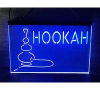 LNNW enseigne lumineuse neon Narguilé Bar LED Enseigne Au Néon, Custom Shop Néons for Décoration Murale Enseigne Lumineuse Veilleuses pour Hôtel Pub Café Salle de Loisirs Mur(White Red,40x30cm)