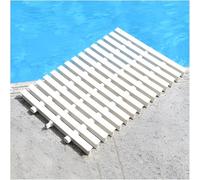 LNNW Grille de Drainage Grille de vidange en plastique for piscine, crépine de grille de vidange, grille de débordement de couvercle de grille à canal Flexible pour Terrasse, Piscine, Jardin(White-9.8
