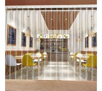 LNNW Rideau à Lanières Transparent Rideau de porte d'isolation thermique de Protection contre le froid transparent vert, épaisseur 2 mm, for magasin de vêtements de restaurant(1.35x2.4m/53.14x94.48in)