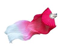 LNNXSZ Long éVentail en Soie Éventail de Danse du Ventre, 1 pièce, Couleur dégradée, Pratique de Danseuse, Longue Imitation Soie, Accessoires de Danse aux Couleurs Arc-en-Ciel(Color-05)