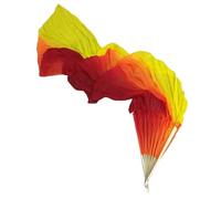 LNNXSZ Long éVentail en Soie Voile de Soie de Danse du Ventre, véritable Long éventail, Accessoires de Performance de Danseuse, Banderole de Drapeau de louange d'église(Color 19,180cm)