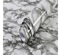 LNNXSZ Papier peint autocollant marbre de 80 cm de largeur, autocollants muraux en vinyle, papier contact imperméable pour cuisine, film décoratif, décoration d'intérieur (couleur : marbre gris foncé,