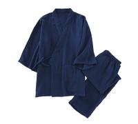 LNNXSZ Pyjama Femme Coton Ensemble Kimono en Coton, Pyjama Deux pièces, Yukata Ample for Couple, Tenue de Sudation for Homme et Femme, Service à Domicile(Color-06,XL)