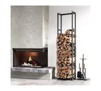 LNNXSZ Range Buche Interieur Support de stockage de bois de chauffage au sol stable en fer forgé(50 30 90cm)