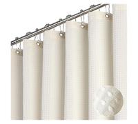 LNNXSZ Rideau Douche Washable and Easy to Install Plain Waterproof Mildewproof Polyester Shower Curtain Bathroom Partition(Milk White,180 180cm)