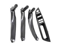 Lnojxxk Poignee de Porte Passager Pour BMW Pour X5 Pour X6 E70 E71 2007-2013 LHD RHD 4PCS Ensemble Poignée de Porte Intérieure(RHD Set Carbon Fiber)