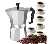 Lnopever Cafetiere Italienne Induction Moka Induction 6 Tasses, Aluminium Moka Pot Cafetiere Italienne Inox Pour La Maison Et Le Camping