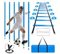 Lnopever Kit D'entraînement De Football Complet avec Corde à Sauter, Tapis d'exercice, échelle De Rythme, Bâton D'entraînement Agile pour Plus D'agilité Et De Vitesse