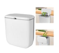 Lnopever Poubelle Murale 13.6L, RéUtilisable Petite Poubelle Cuisine De Porte Sous éVier Pour Salon, Cuisine, Camping-Car (Blanc)