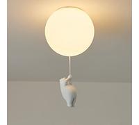 LNOPRPYS 20cm, Moderne Lustre Chambre Plafonnier Lustre De Dessin Animé Ours Polaire Lumières pour Enfants Abat-Jour Givré Lustre Sphérique Mignonne Lumières De La Chambre Garçon Fille Plafonniers