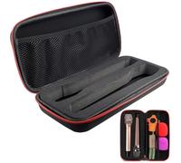 LNQ LUNIQI 1 étui de microphone sans fil noir - Portable - Sac à main - Sac de rangement pour microphone - Avec fermeture éclair - Double trou, Noir , Pratique, portable