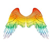 LNQ LUNIQI Ailes d'ange arc-en-ciel pour adultes, accessoires de performance avec sangles élastiques, ailes d'ange pour cosplay, fêtes et carnaval