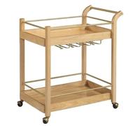 LNQKJXIIA Chariot à vin, Chariot de Bar, Voiture-Restaurant Mobile avec casier à vin et Rangement for Repas, Table Basse, canapé, étagère(Legno)