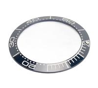 LNQKJXIIA Lunette de Montre en céramique 41,5 mm avec Graduation, Base Bleue, Chiffres Blancs, Ligne pointillée, Accessoires de Montre(41.5 * 32.7mm)