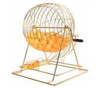 LNQKJXIIA Machine de loterie Manuelle avec 100 Boules, Cage métallique de 13 Pouces et Grand Plateau tournant for Jeux en Grand Groupe(Svart)