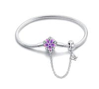 LNQOBU Bracelet Pour Femme en Bracelet à Maille Serpent avec Fermoir en Forme de Cœur en Argent Sterling 925 Meilleurs Cadeaux pour Les Filles