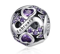 LNQOBU Charme de Naissance pour Bracelets Charms de Perles en Argent Sterling 925 charmes de pour Bracelets et Colliers