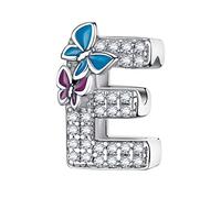 LNQOBU Charme Lettre de L'alphabet Argent Sterling 925 Avec 5A Zircone Femmes Perles Charm Compatible Pour European Bracelet