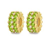 LNQOBU Clip Spacer Charm pour Bracelet Argent Sterling 925 Pavé de Zircone Cubique Clip Lock Spacer Stopper Charms Bead