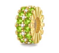 LNQOBU Clip Spacer Charm pour Bracelet Argent Sterling 925 Pavé de Zircone Cubique Clip Lock Spacer Stopper Charms Bead