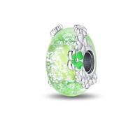 LNQOBU Colours Charm en verre de Murano en Argent Sterling 925,Breloques pour Bracelets,cœur D'amour Rose,Perle Ronde rouge Breloque pour S'adapter aux Femmes Bracelets/colliers