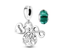 LNQOBU Perles et Charms Argent 925 pour Bracelets, Maman Charms Bead,Compatible avec les Pandora Bracelets et colliers Européens pour femme