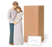 Lnrkai Cadeaux pour femmes enceintes, cadeaux pour future maman, cadeau pour femme enceinte, cadeau de révélation du sexe, sculpté peint à la main de nouveaux parents