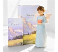Lnrkai Statue d'elfe ange gardien - Décoration de fée | Cadeaux de guérison peints à la main pour la fête des mères, Thanksgiving, Noël, à la maison, décoration de table