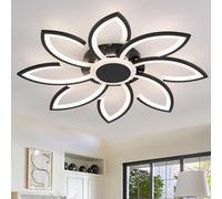 lnrosy Fleurs Plafonnier Led Dimmable Avec Télécommande,Creative Dimmable 72W,Luminaire Plafonnier,Lustre Plafonnier LED Dimmable Grand Plafond,90cm Chambre À Coucher