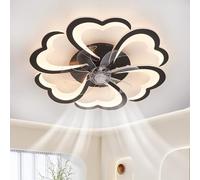 lnrosy LED Ventilateur De Plafond avec Telecommande Fancy Silent DC Lustre Ventilateur De Plafond Mémoire Timer Dimmable À 6 Positions Plafonnier Ventilateur de Plafond 6800 Lumens 68cm Chambre Salon