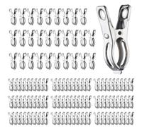 Lnrueg Lot de 120 clips de jardin, clips en acier inoxydable avec ouverture de 3,1 cm, pinces créoles pour tissu d'ombrage ou filet de plantes, prise en main solide et robuste