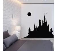 LNSIN Stickers muraux en vinyle pour chambre d'enfant Motif château médiéval 57 x 68 cm