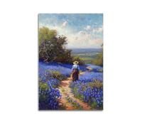 LNSIZH Poster de peinture à l'huile de paysage, champs de lavande et paysage, affiche décorative sur toile, affiches murales et image d'art moderne pour chambre à coucher (20 x 30 cm)