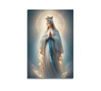 LNSIZH Poster religieux Vierge Marie Pure Love - Impression sur toile - Décoration murale moderne pour chambre à coucher - 40 x 60 cm
